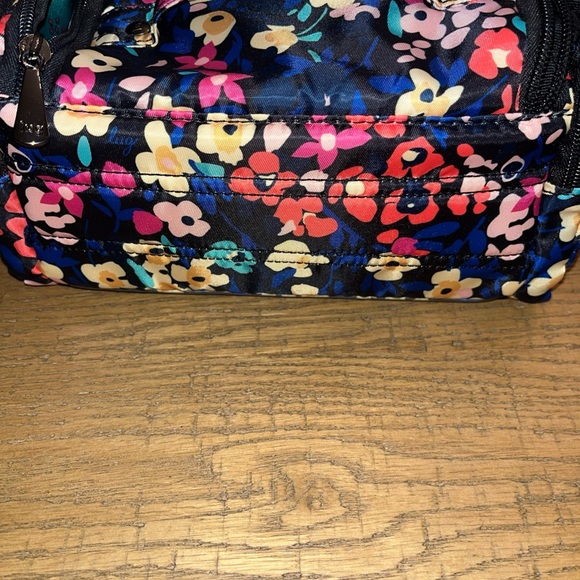 Lug Trolley & Mini Trolley Blue Black Multicolor Floral Cosmetic Bags Lot Of 2 - Picture 15 of 16